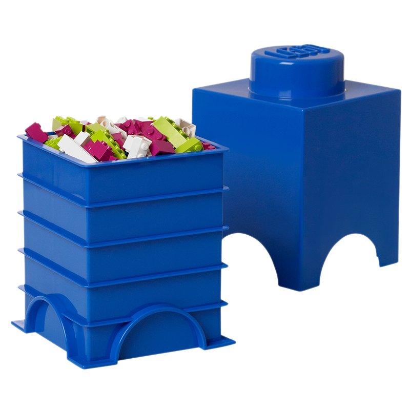 LEGO bloc de rangement STORAGE BRICK 1, jaune, 1,2 litre