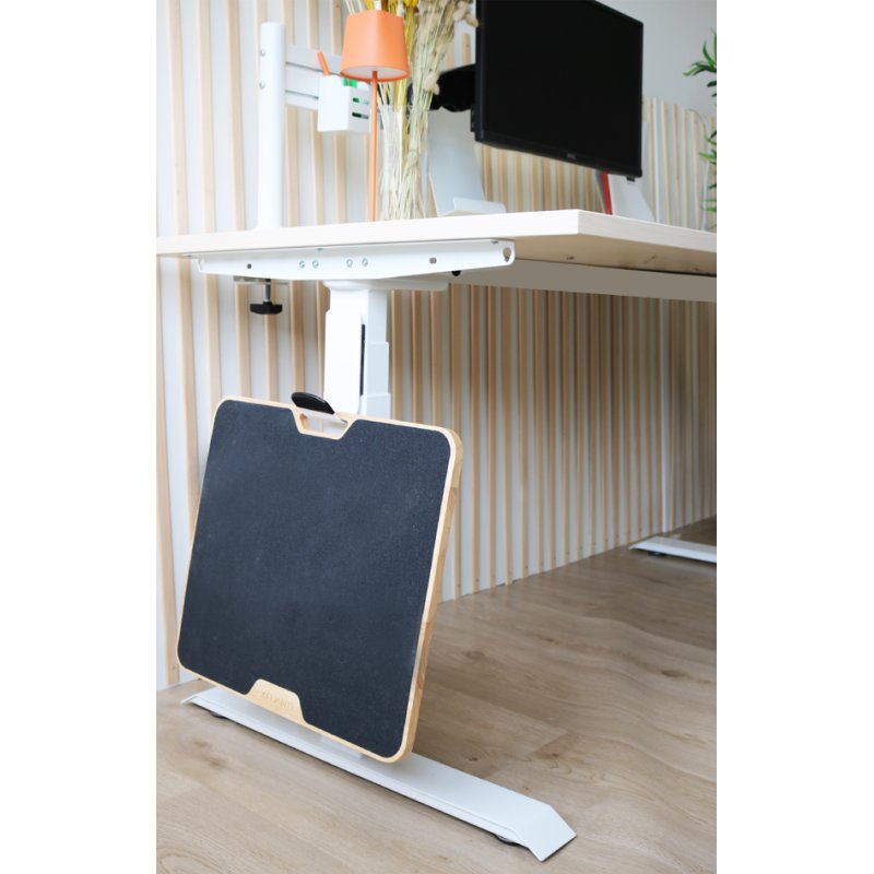 UNiLUX repose-pieds BALANCY, noir/bois, 450×400×65 mm