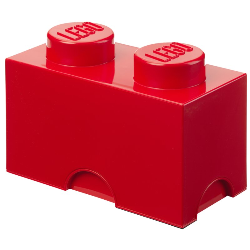 LEGO bloc de rangement Storage Brick 2, 2,6 litre, rouge, 2 tenons