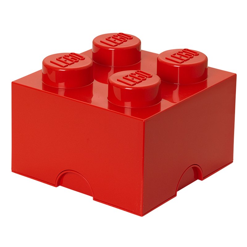 LEGO bloc de rangement 4, empilable, gris, 5,7 litres