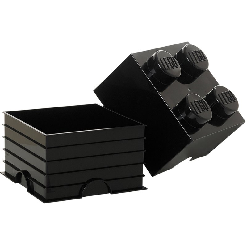 LEGO bloc de rangement 4, empilable, gris, 5,7 litres