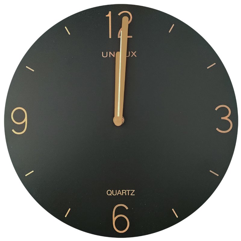 UNiLUX horloge mural SAVANA, noir, 300 mm, mouvement silencieux