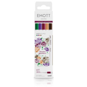 uni-ball fineliner EMOTT Secret Garden, 0,4 mm, 5 stuks