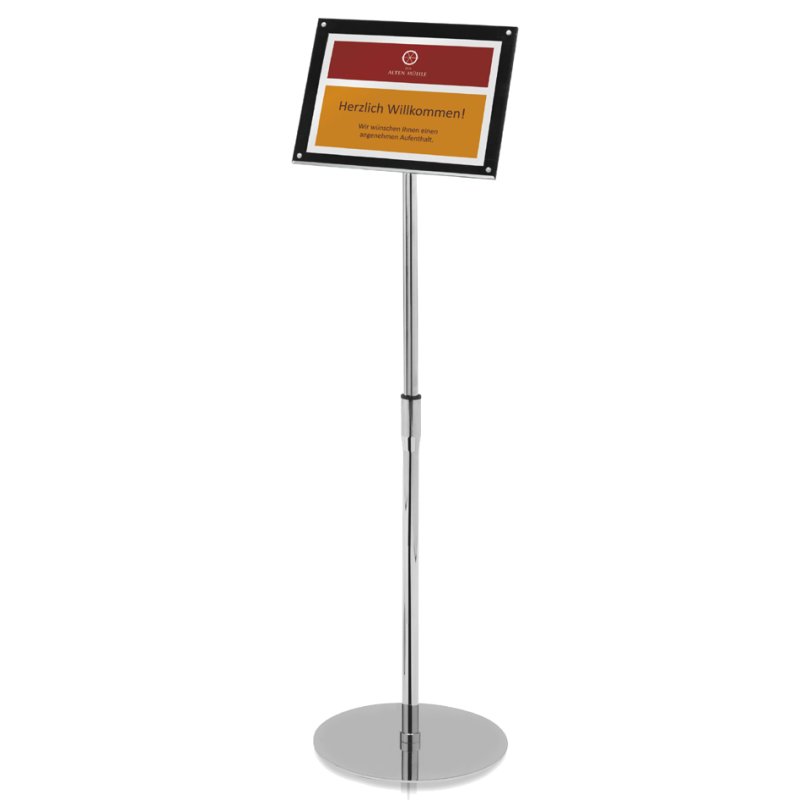 deflecto informatiestandaard Superior Image, zilver, A4 dwars, hoogteverstlbaar, magnetisch