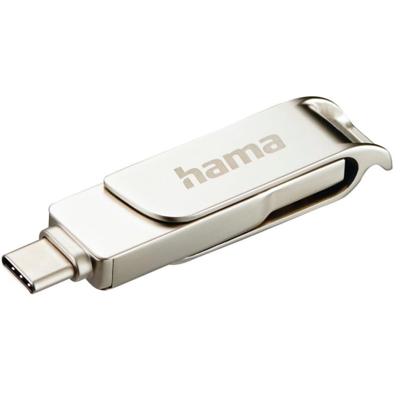 hama USB-C/USB-A stick C-Rotate Pro, 256GB, zilver, draaimechanisme
