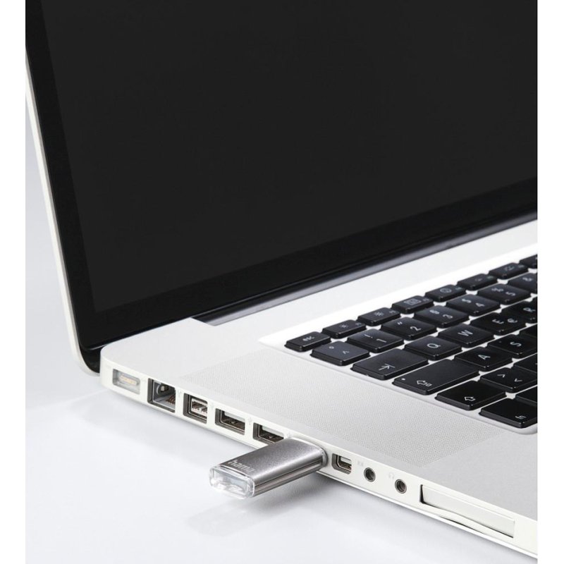 hama USB-stick 2.0 Laeta, 16 GB, grijs, aluminium
