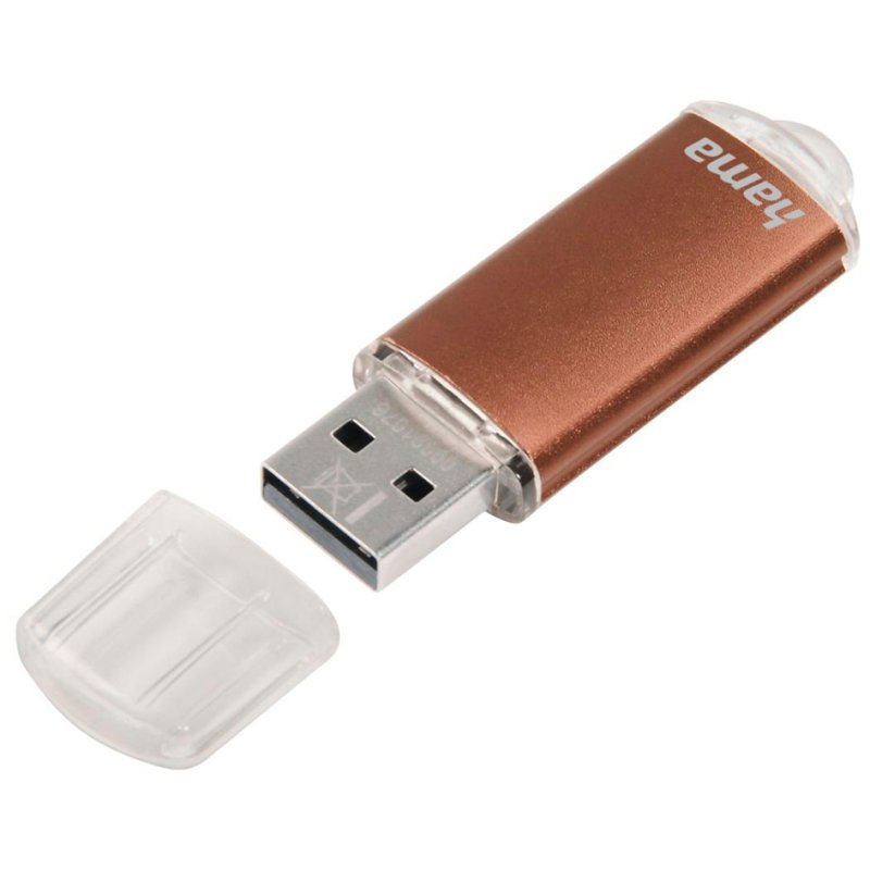 hama USB-stick 2.0 Laeta, 16 GB, grijs, aluminium