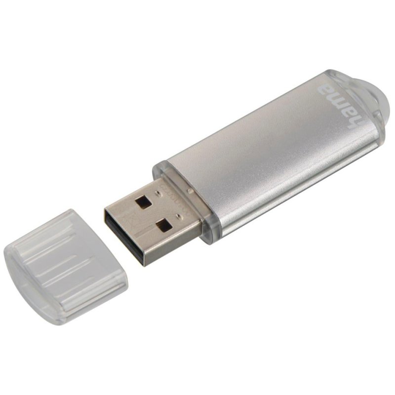 hama USB-stick 2.0 Laeta, 16 GB, grijs, aluminium