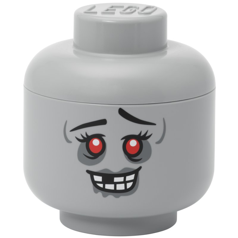 LEGO boîte de rangement tête bonhomme de neige, blanc, empilable, 2 litres