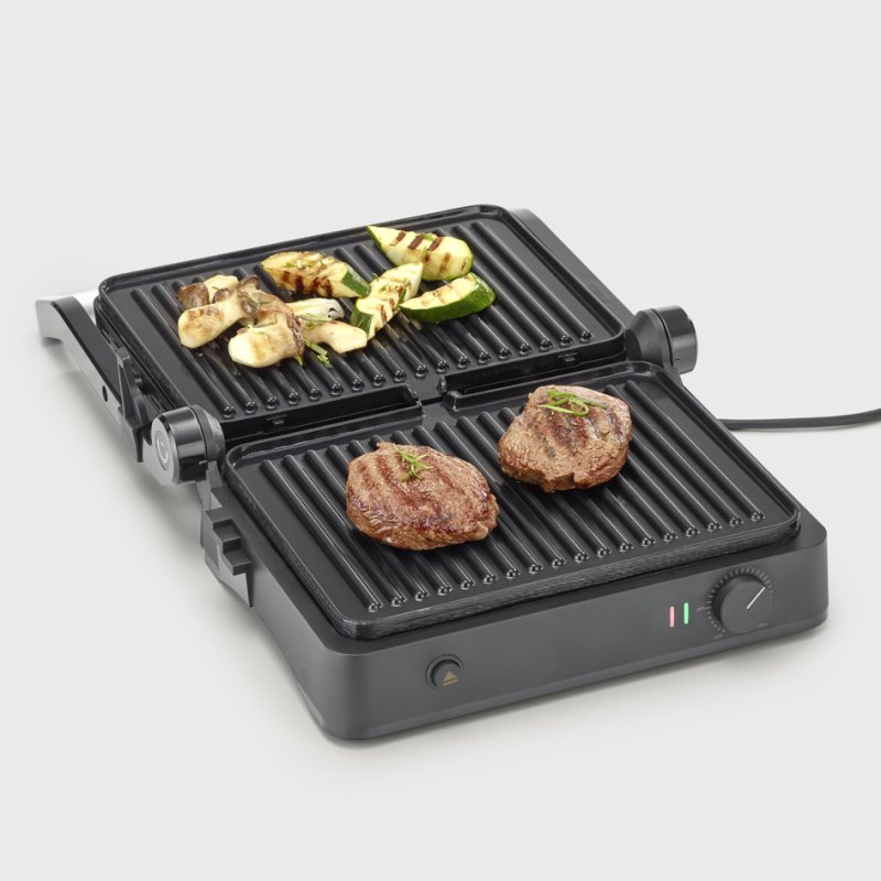 SEVERIN grill de contact SEVINI Lite KG 2398, verre/noir, 1800 watts
