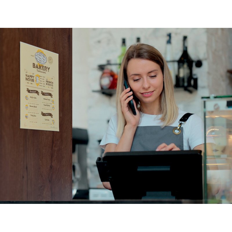 DURABLE porte-documents A4, auto-adhésif, transparent, 5 pièces