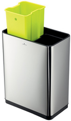 DURABLE prullenbak NO TOUCH DUO, contactloos, 2×20 liter, RVS