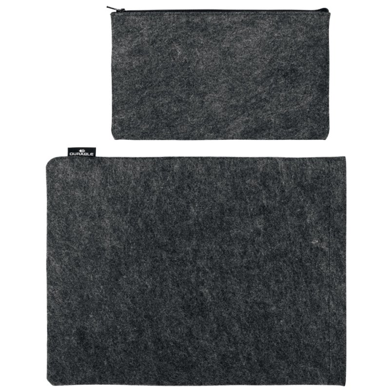 DURABLE laptophoes MultiBag EFFECT, 13 inch, PET-vilt, grijs