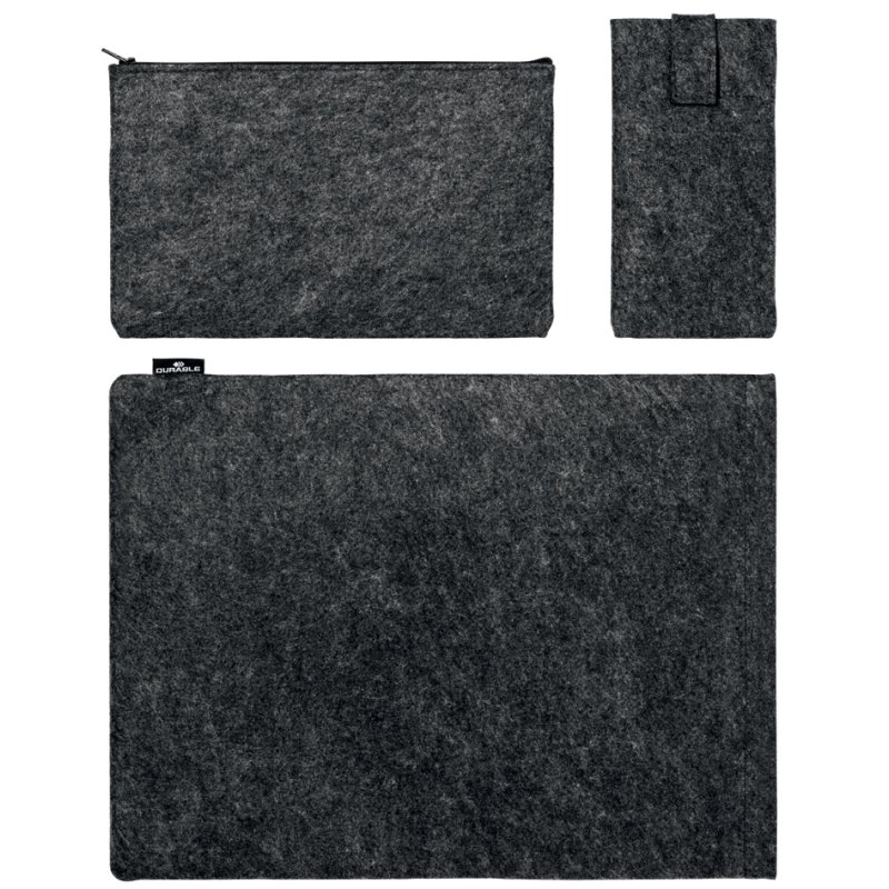DURABLE laptophoes MultiBag EFFECT, 16,4 inch, PET-vilt, grijs
