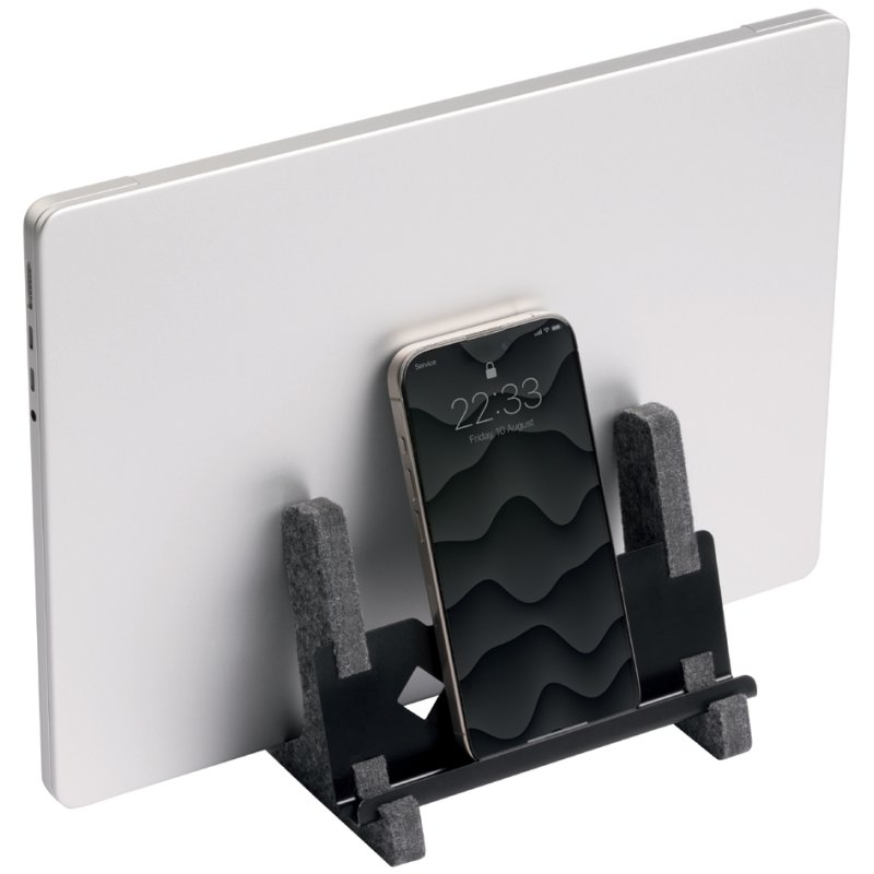 DURABLE support pour ordinateur portable VERTICAL EFFECT, feutre PET, anthracite, 13-17 pouces