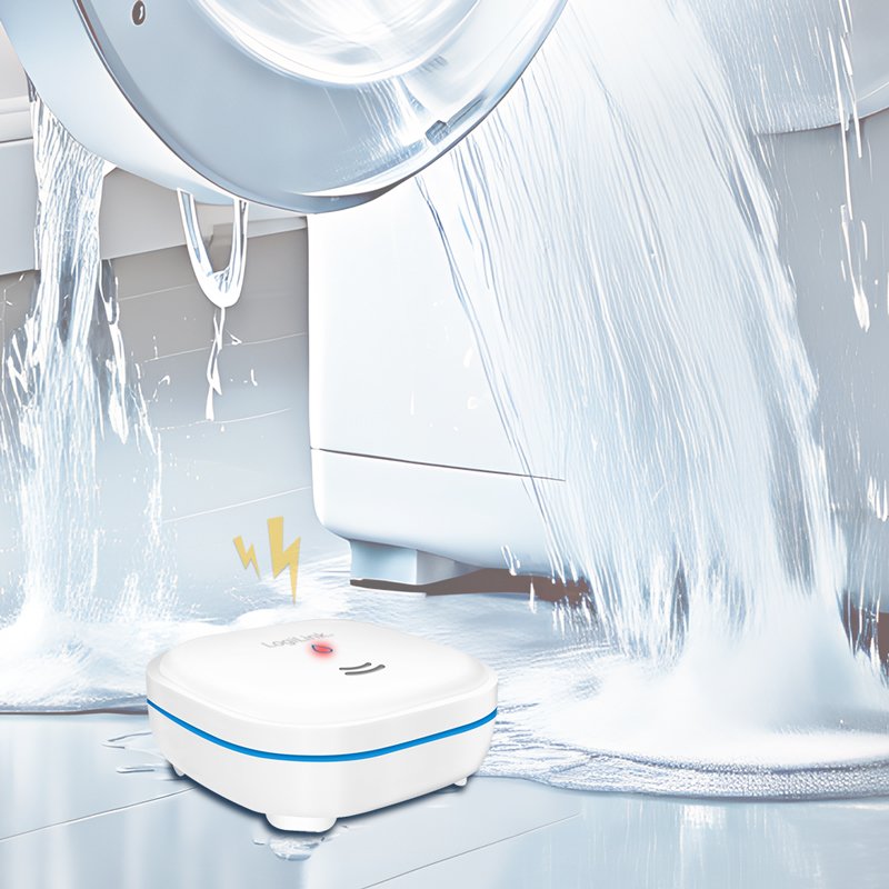 LogiLink Détecteur d'eau, blanc, signal d'alarme 85 dB, IP65