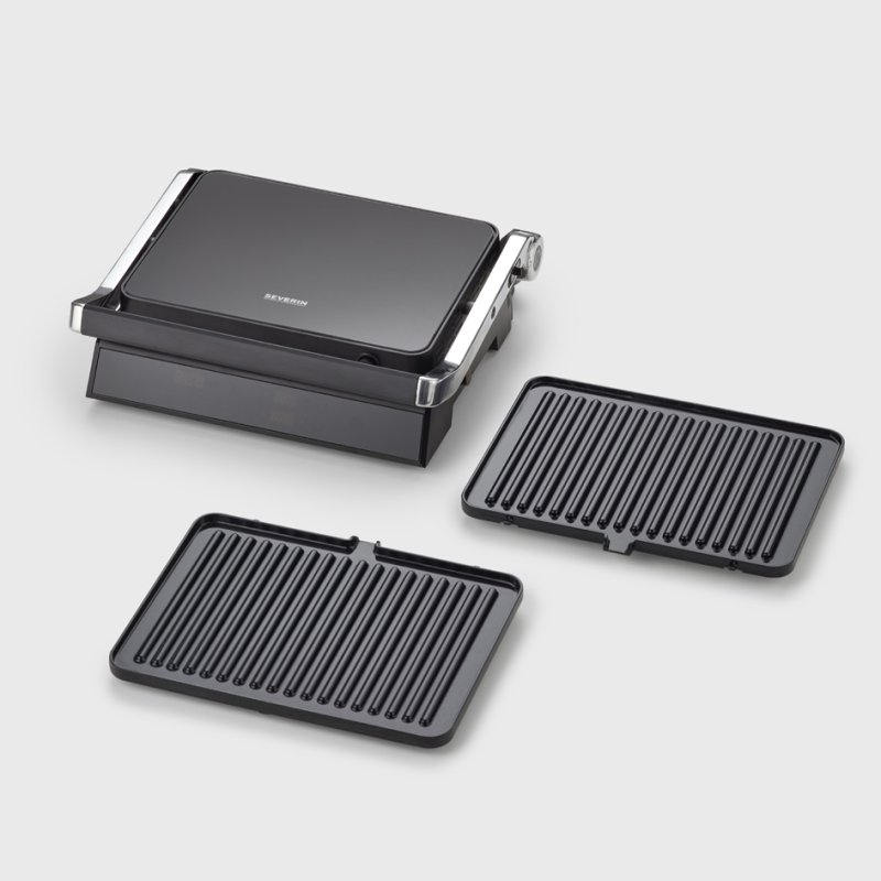 SEVERIN grill de contact SEVINI Comfort, revêtement céramique, écran tactile, 2000 Watt