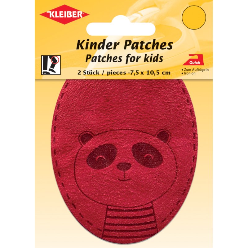 KLEIBER applicateur Hippopotame, rose, 75×105 mm, 2 pièces