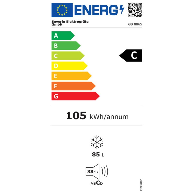 SEVERIN congélateur de table GS 8865, 85 litres, blanc, classe énergétique C