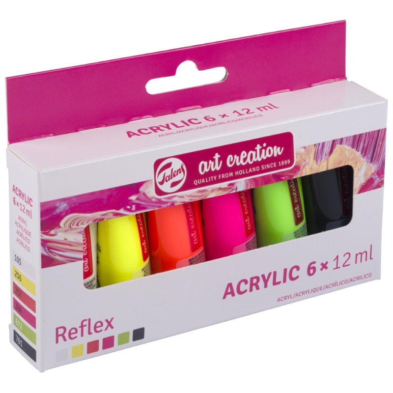 Royal Talens peinture acrylique Art Creation Reflex set, 6 x 12 ml, assortiment de couleurs