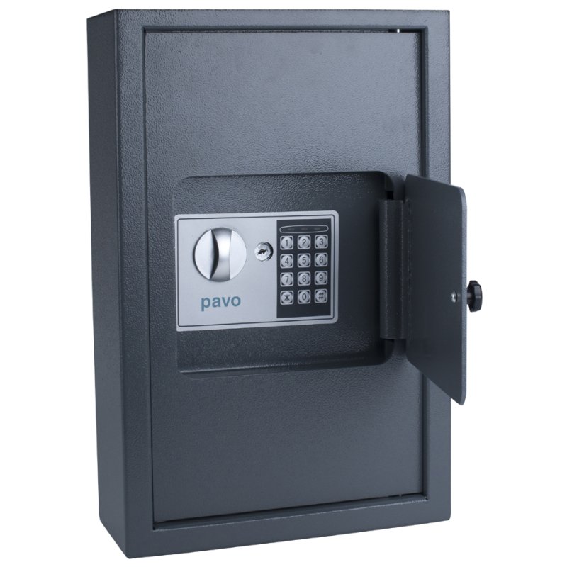 pavo Armoire à clés High Security outdoor, gris foncé, pour 50 clés, résistant aux intempéries