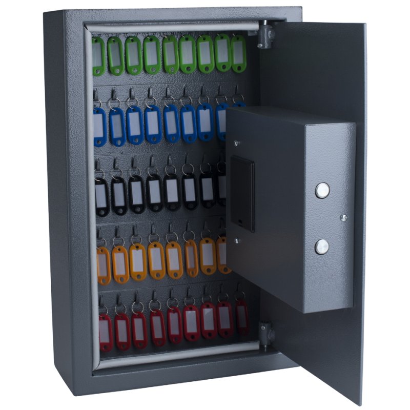 pavo Armoire à clés High Security outdoor, gris foncé, pour 50 clés, résistant aux intempéries