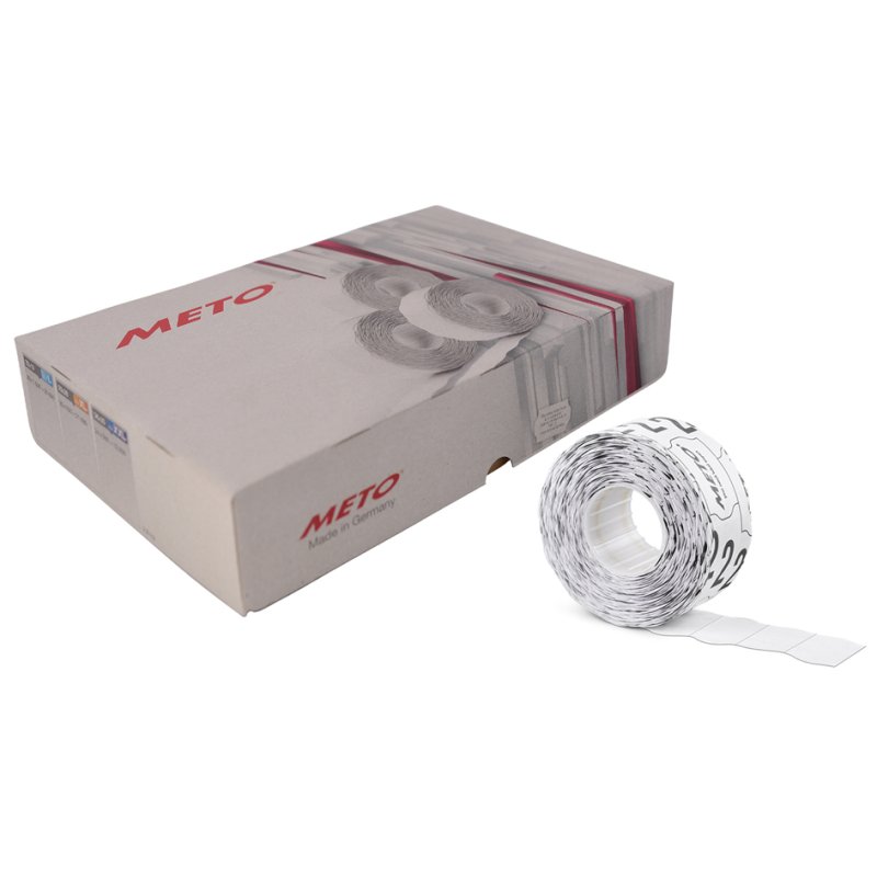 METO étiquettes de prix, 26 × 16 mm, blanc, adhésif permanent