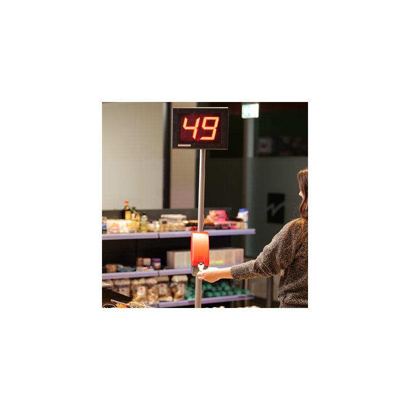 METO distributeur de numéros Turn-O-Matic set de démarrage, affichage LED 2 chiffres, 6 rouleaux de tickets