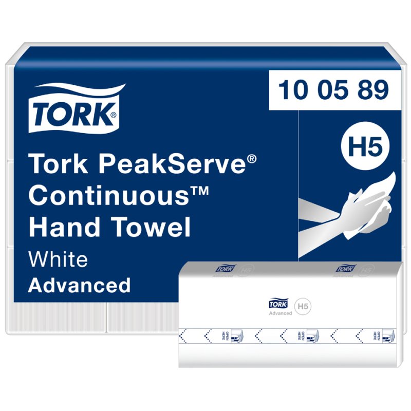 Tork PeakServe handdoekpapier, 201 × 80 mm, wit, 12 × 270 vel
