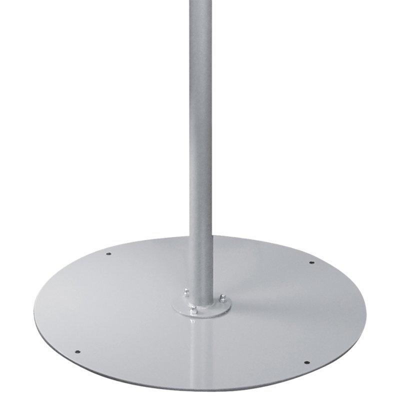 METO standard FS902 pour distributeur de tickets Turn-O-Matic, gris argenté, cadre rabattable aluminium