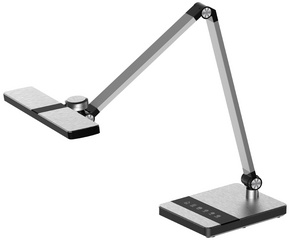 Hansa LED-bureaulamp Nimbus met standaard, zilver, 9 W, dimbaar