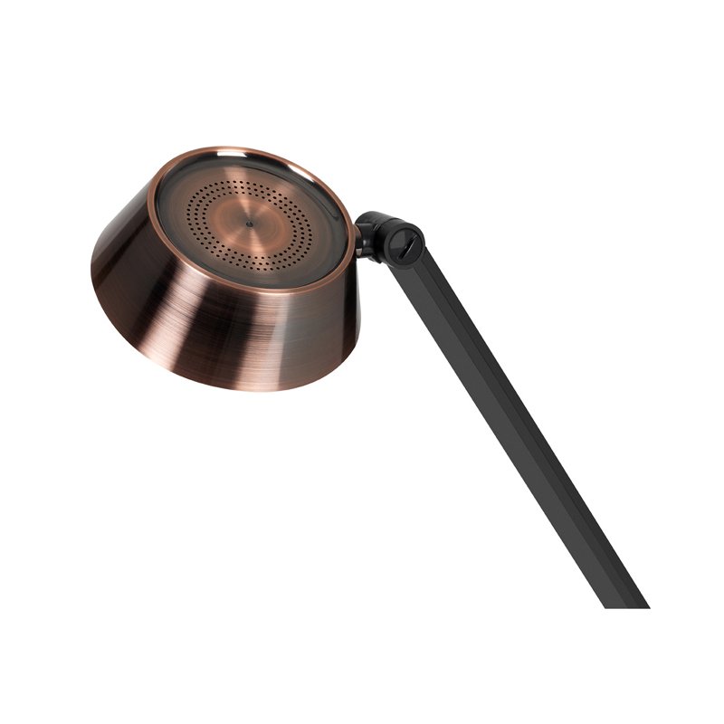 Hansa LED desk lamp Glow, base stand, copper, dimmable