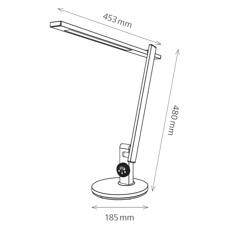 Hansa Lampe de bureau LED Beam, gris foncé, dimmable, 12 W