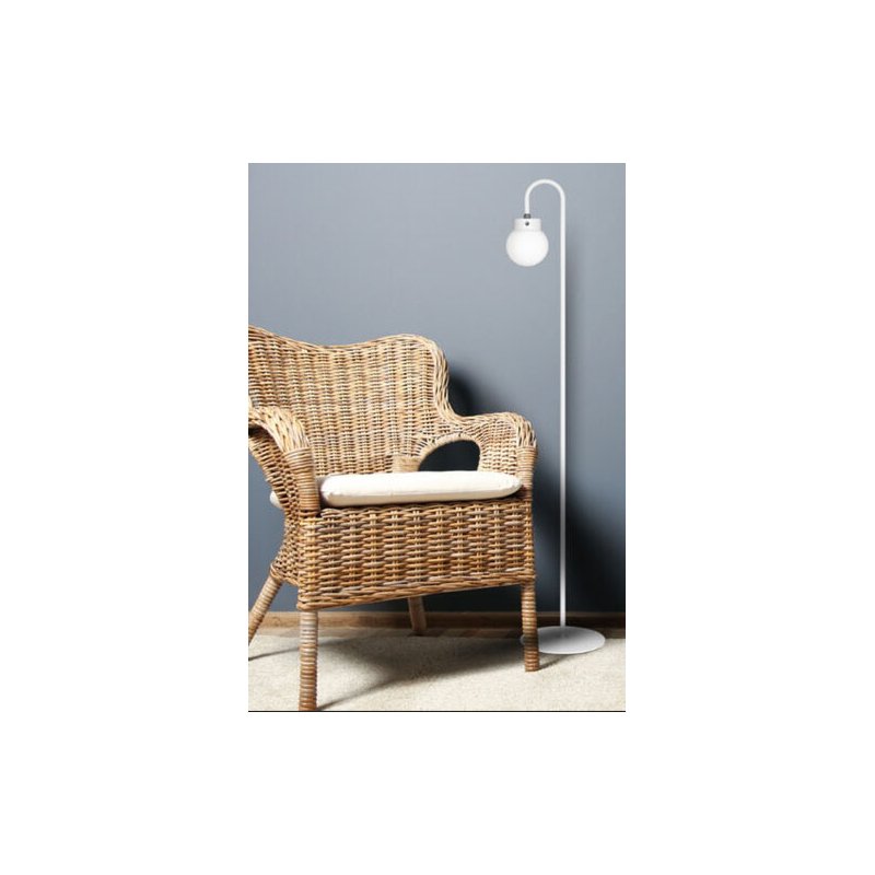 Hansa Flare Bubble LED floor lamp, rechargeable, matt white, 130 cm