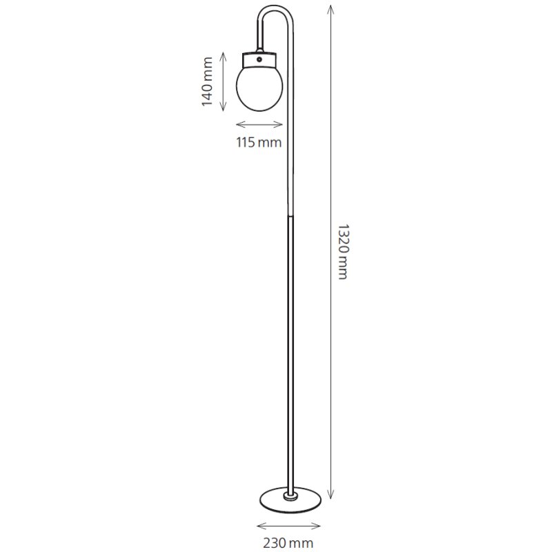 Hansa Flare Bubble LED floor lamp, rechargeable, matt white, 130 cm