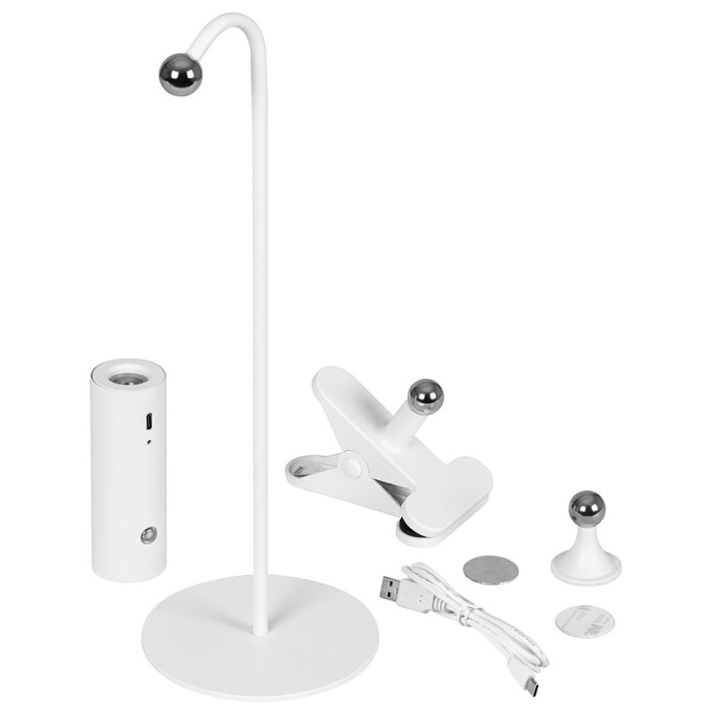 Hansa rechargeable LED desk lamp Flare Spot, white, 4W, 9 hours battery life