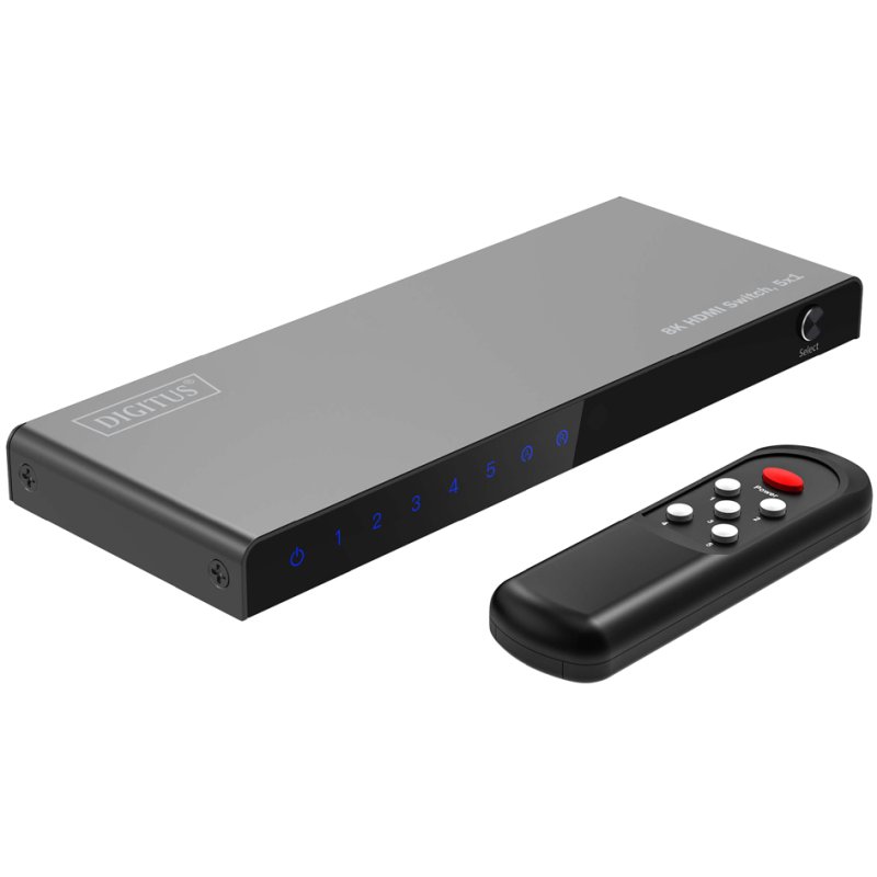 DIGITUS Commutateur HDMI 8K 5x1, noir, 8K/60Hz