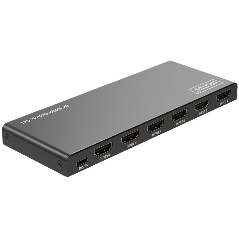 DIGITUS Commutateur HDMI 8K 5x1, noir, 8K/60Hz