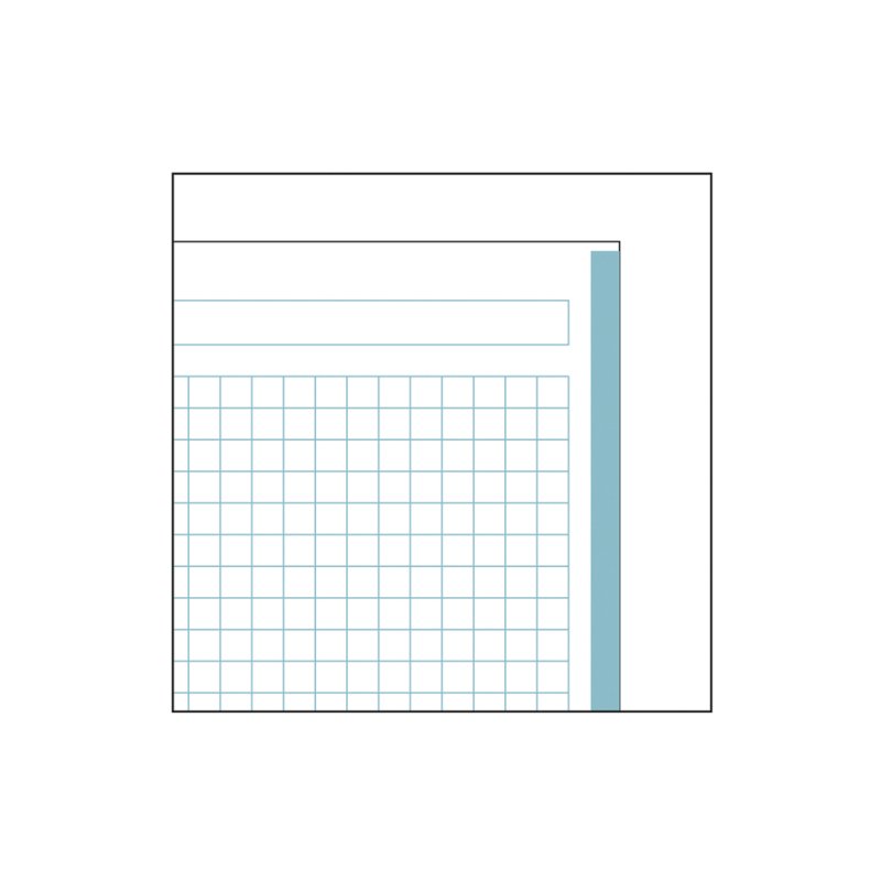 MIQUELRIUS collegeblok A5, blauw geruit, 80 vel