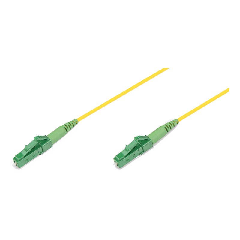 DIGITUS câble de raccordement fibre optique LC/APC - LC/APC, simplex, jaune, 3 mètres