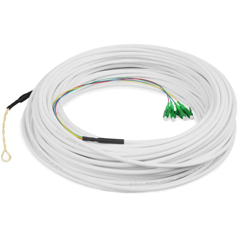 DIGITUS câble fibre optique monomode, blanc, 4 fibres LC/APC, 50 mètres