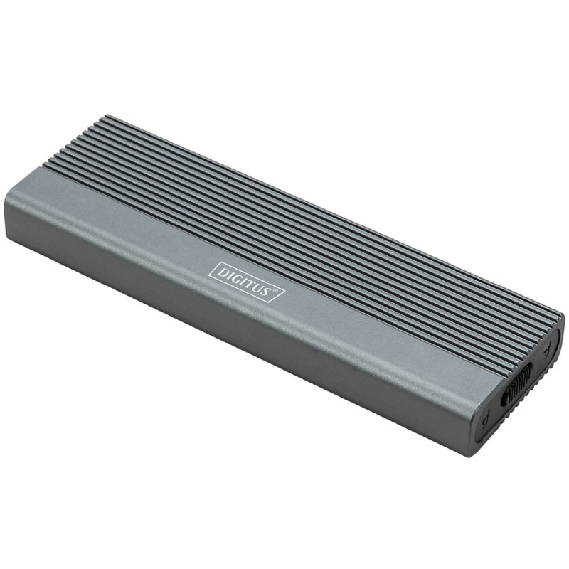 DIGITUS Boîtier SSD USB externe NVMe + SATA, aluminium, gris foncé
