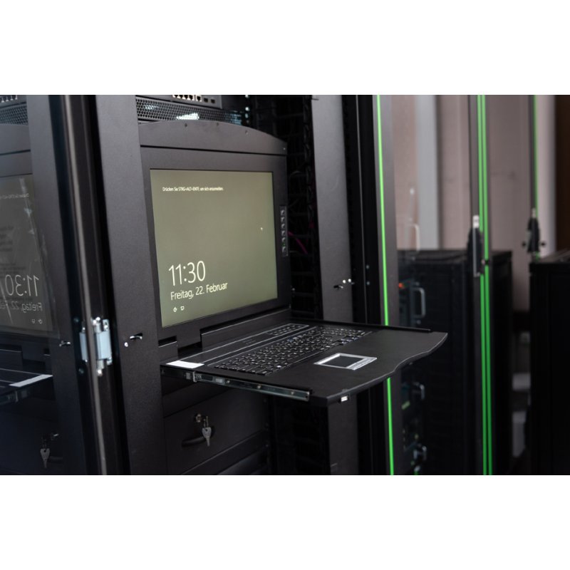 DIGITUS console KVM modulaire, 19 pouces LCD HD, 8 ports, noir