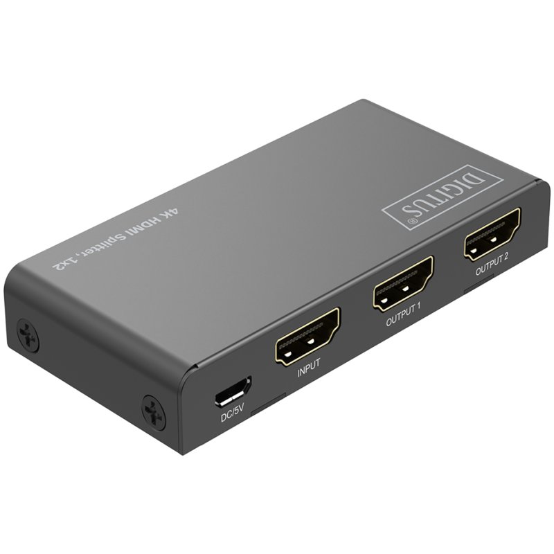DIGITUS 4K HDMI splitter 1×2, 4K/60Hz, zwart