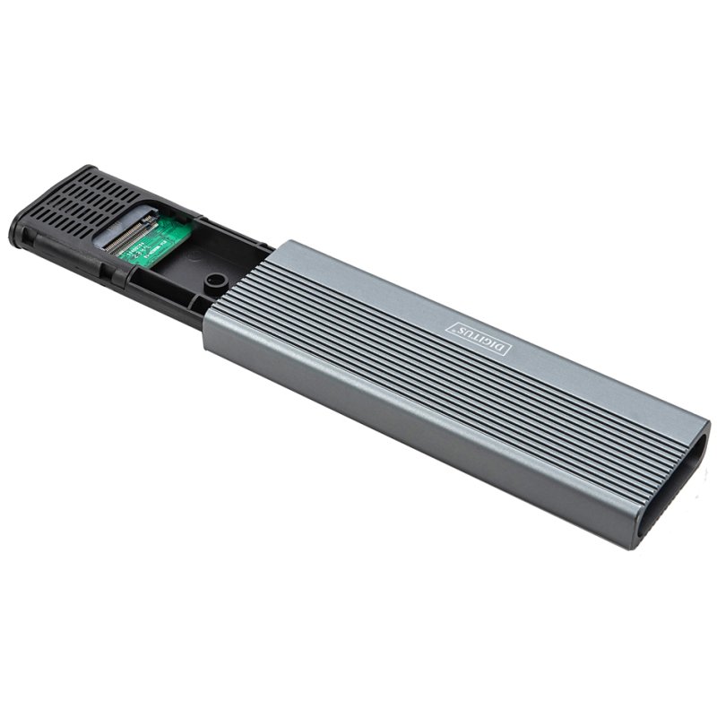 DIGITUS external USB SSD enclosure for NVMe, 10 Gbps, aluminium, tool-free