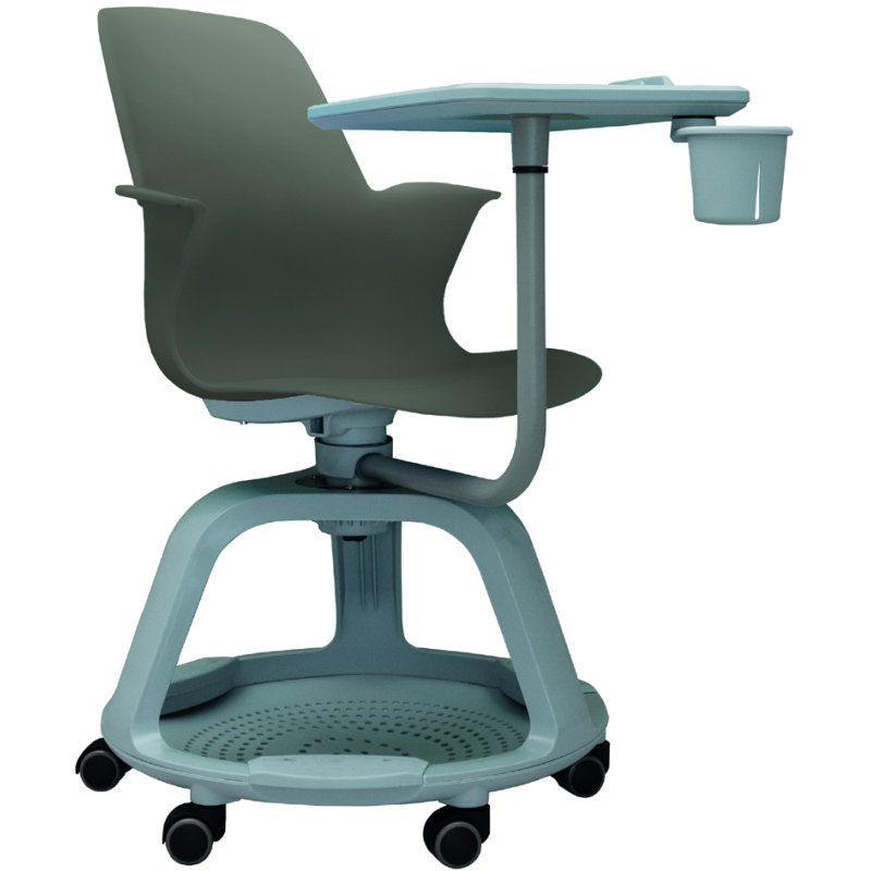 Bi-Office chaise de séminaire ACTIVE 360+R, vert, plastique, 5 roulettes