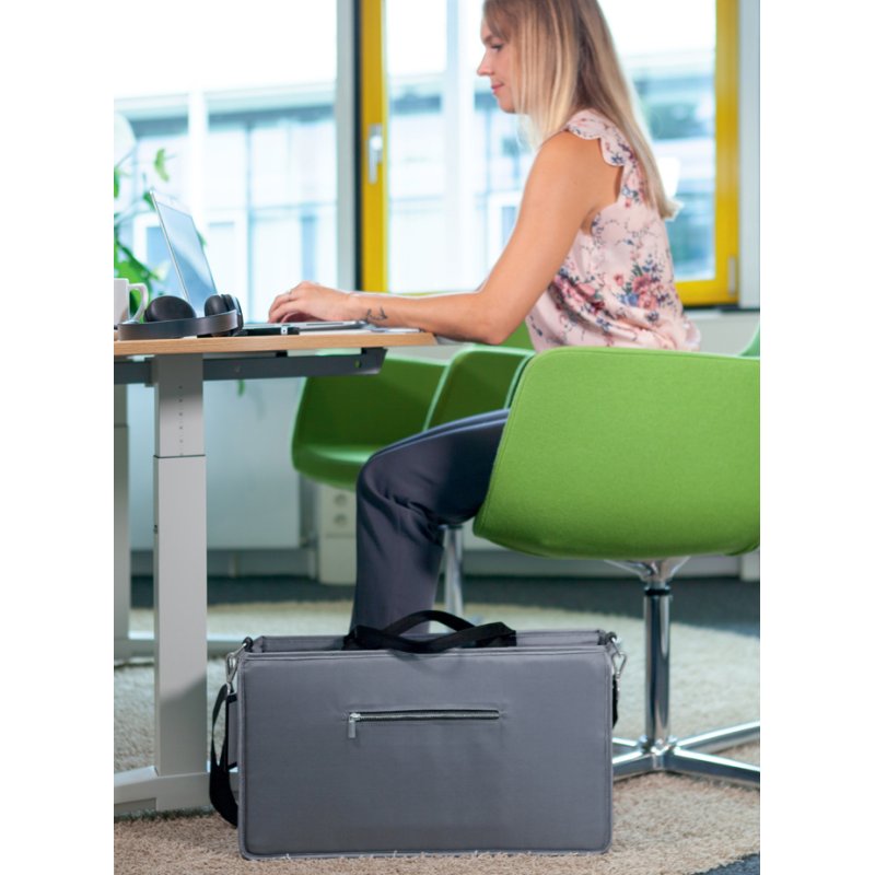 Sigel Desk Sharing Bag sacoche pour ordinateur portable, RPET, gris, M