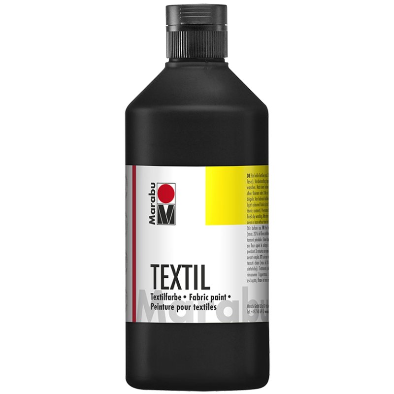 Marabu textielverf Textil, zwart, 500 ml