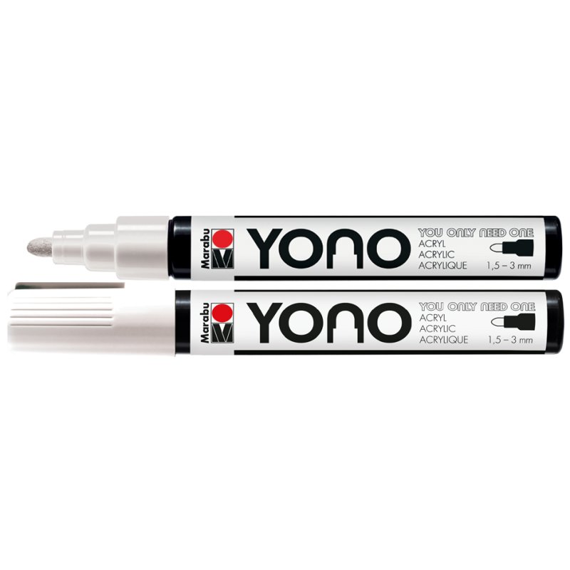 Marabu acrylmarker YONO, ronde punt 1,5-3,0 mm, wit