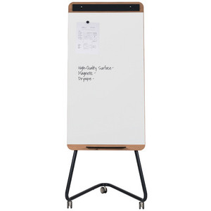 Bi-Office mobiel flipchart Ace, 700×1000 mm, magnetisch, wit geëmailleerd staal